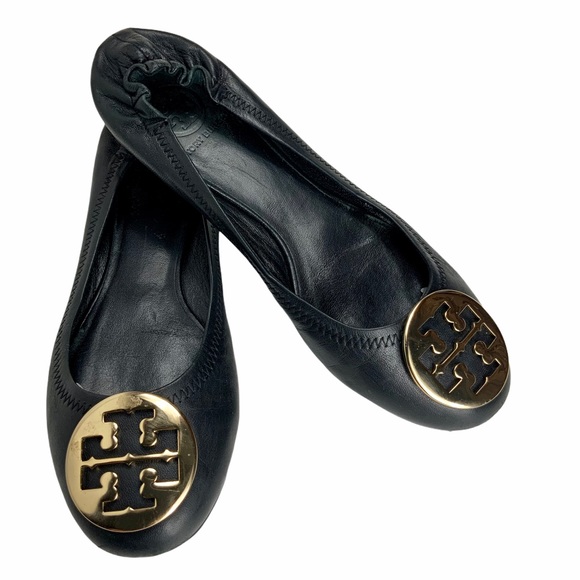 SOLD ***TORY BURCH Reva Black Flats. SZ 8.5 - Picture 6 of 15